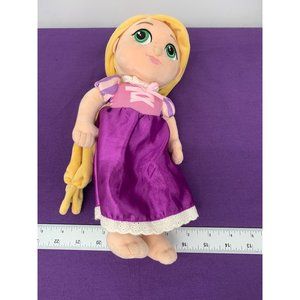 Disney Store Rapunzel 12 Inch Doll Velvety Texture Blonde Hair Green Eyes Embroi